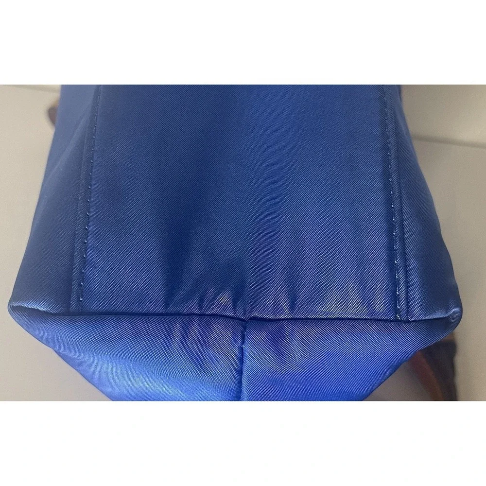 Dooney & Bourke Dillon Blue Nylon Hobo Bag Brown Leather Duck Logo Purse⁠